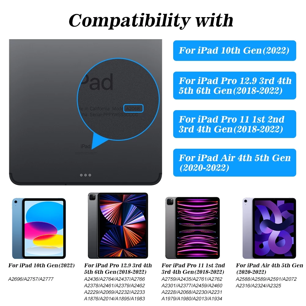 GOOJODOQ คีย์บอร์ด Thai พร้อมหน้าจอ LCD สําหรับ iPad Pro 11 Pro 12.9 Pro13 2025 10.9 Air 6/7/8 11inch 13inch - Image 7