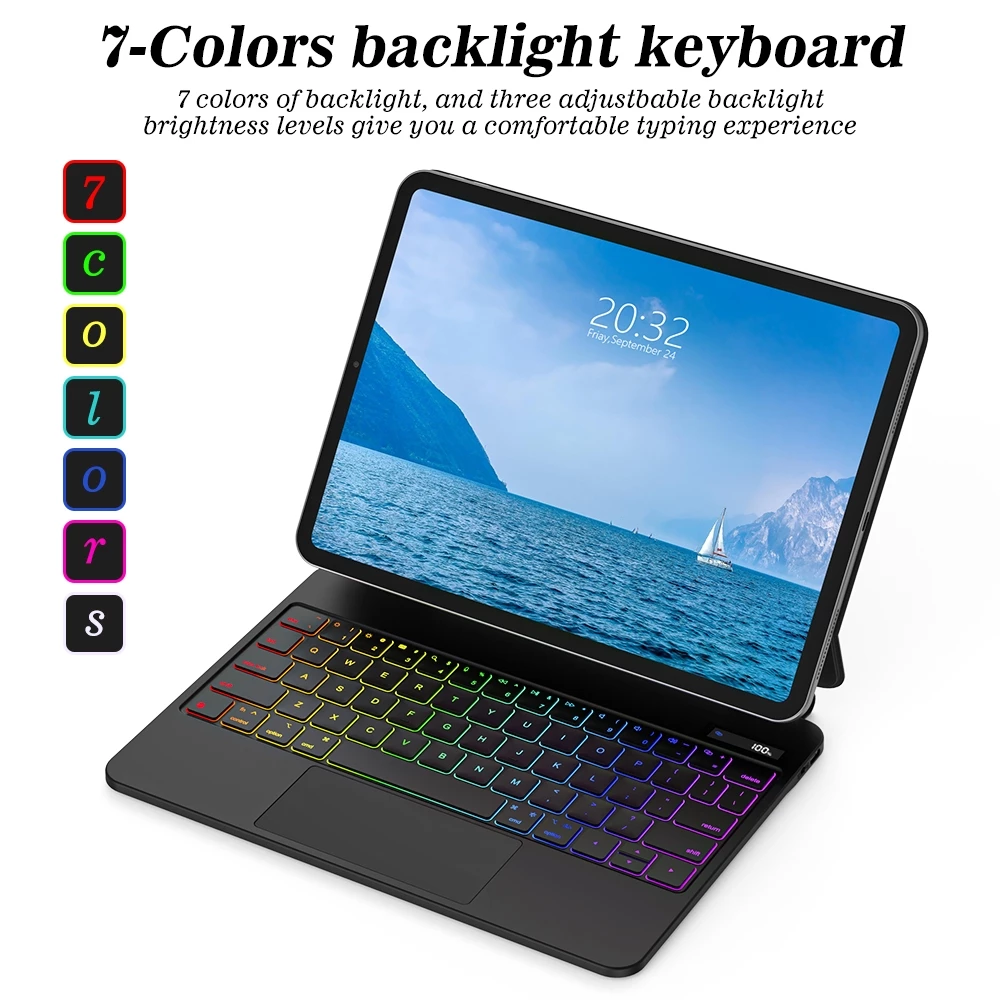 GOOJODOQ คีย์บอร์ด Thai พร้อมหน้าจอ LCD สําหรับ iPad Pro 11 Pro 12.9 Pro13 2025 10.9 Air 6/7/8 11inch 13inch - Image 5