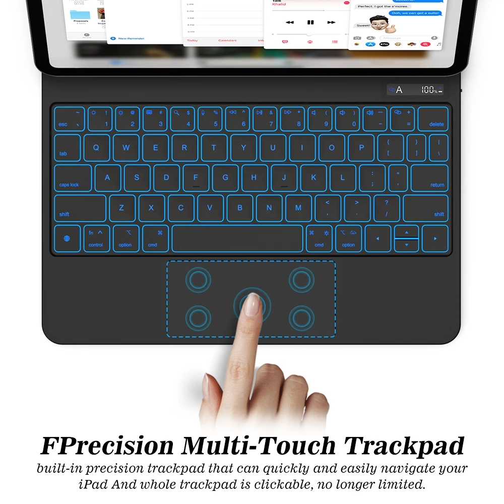GOOJODOQ คีย์บอร์ด Thai พร้อมหน้าจอ LCD สําหรับ iPad Pro 11 Pro 12.9 Pro13 2025 10.9 Air 6/7/8 11inch 13inch - Image 3