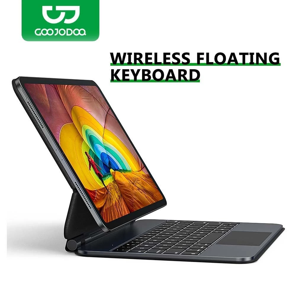 GOOJODOQ For iPad Air 4/5/6/7 Pro 11 (2018-2024) แป้นพิมพ์ไร้สาย Bluetooth Touchpad