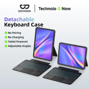 GOOJODOQ คีย์บอร์ดฝาครอบป้องกันสําหรับ IPad การเชื่อมต่อทันทีผ่านตัวเชื่อมต่ออัจฉริยะแยก Meyboard แม่เหล็ก