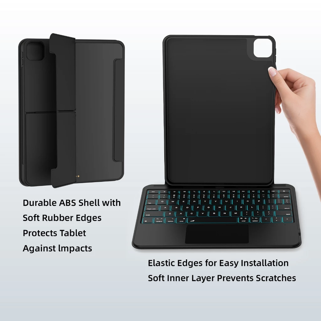 GOOJODOQ คีย์บอร์ดไทย เคสคีย์บอร์ดบลูทูธแบบไร้สาย Keyboard สำหรับ Ipad 10th - Image 9